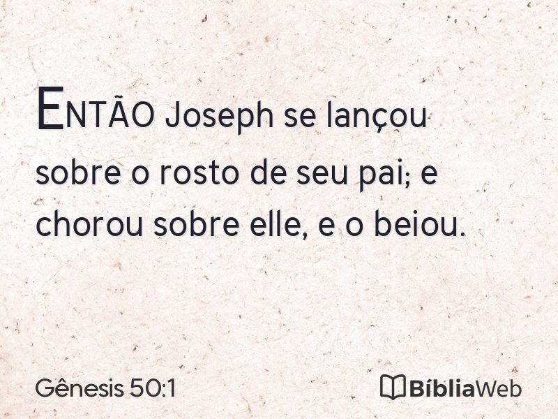 Gênesis 50:1 em imagem para compartilhar