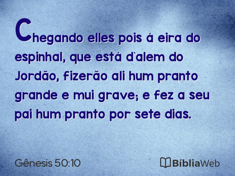 Gênesis 50:10 em imagem para compartilhar