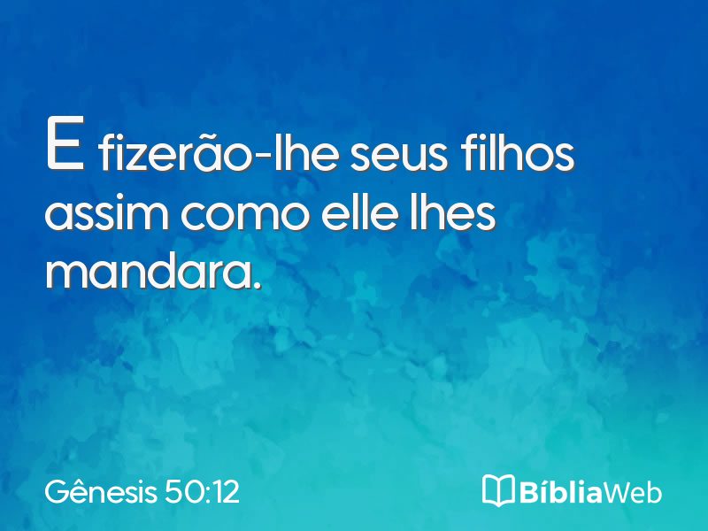 Gênesis 50:12 em imagem para compartilhar