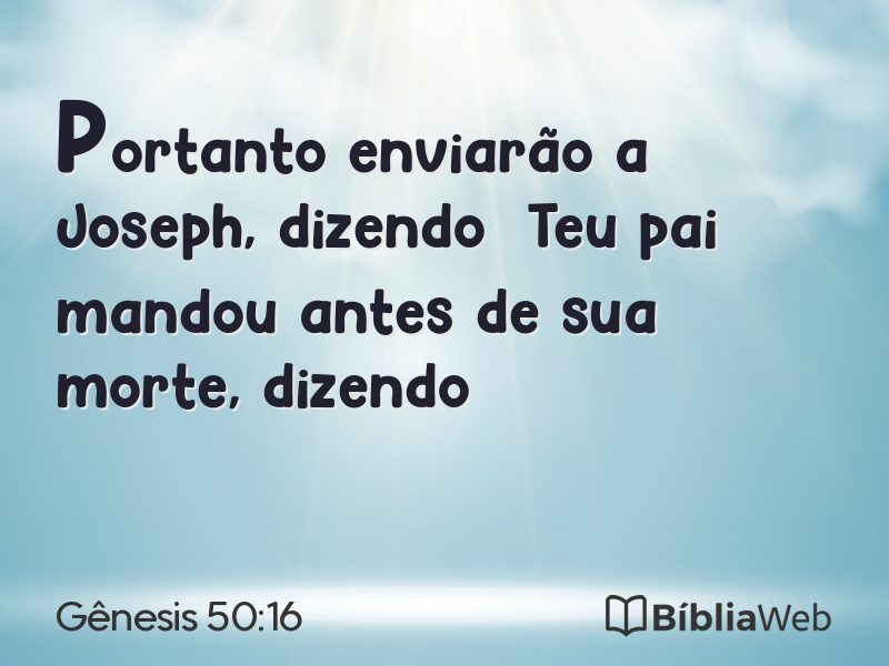 Gênesis 50:16 em imagem para compartilhar