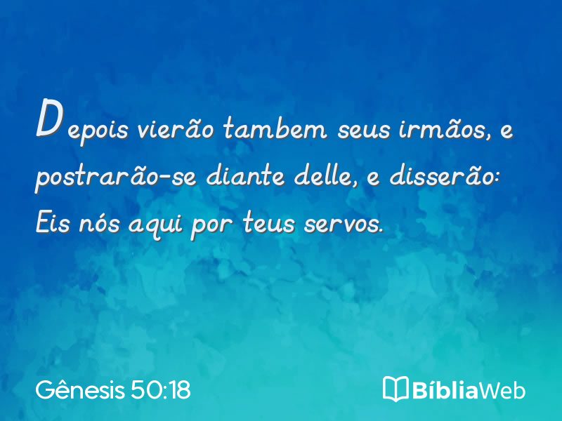 Gênesis 50:18 em imagem para compartilhar