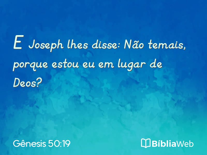 Gênesis 50:19 em imagem para compartilhar