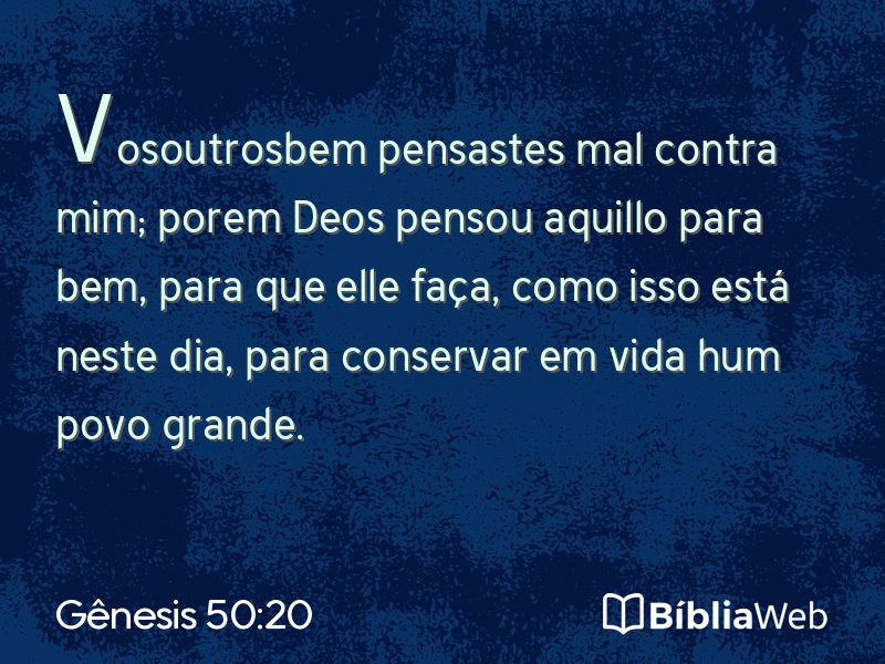 Gênesis 50:20 em imagem para compartilhar