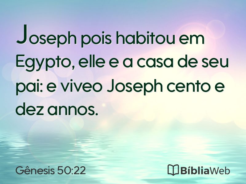 Gênesis 50:22 em imagem para compartilhar