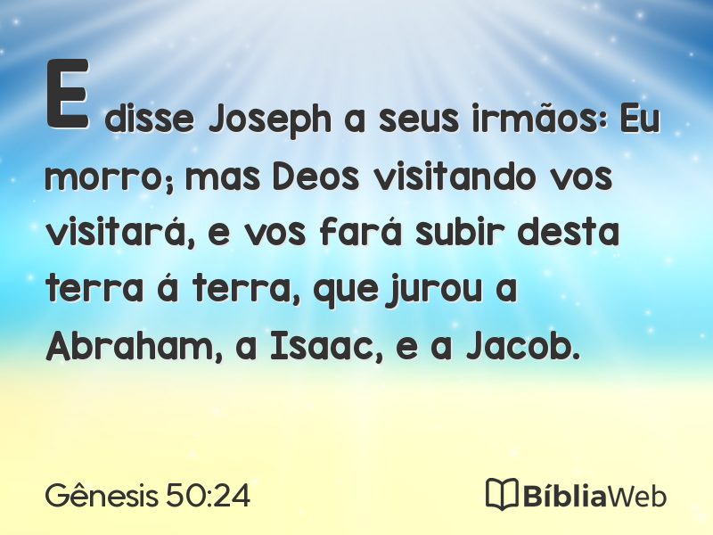 Gênesis 50:24 em imagem para compartilhar