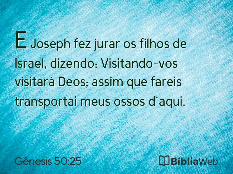 Gênesis 50:25 em imagem para compartilhar