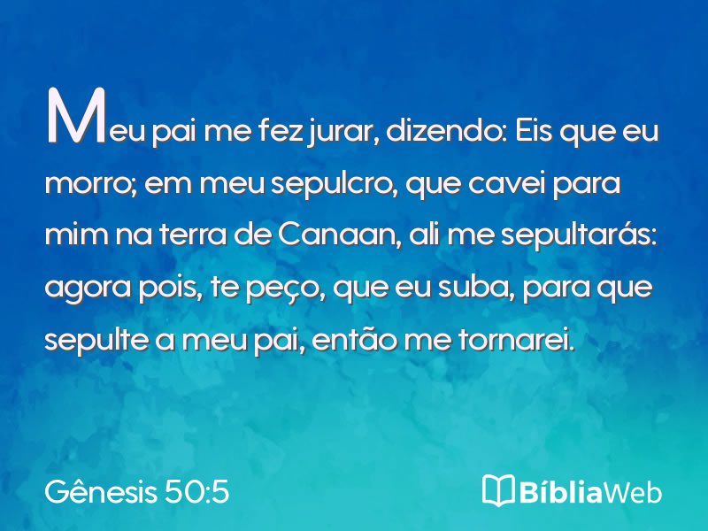 Gênesis 50:5 em imagem para compartilhar