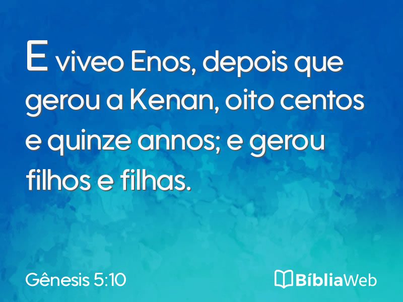 Gênesis 5:10 em imagem para compartilhar