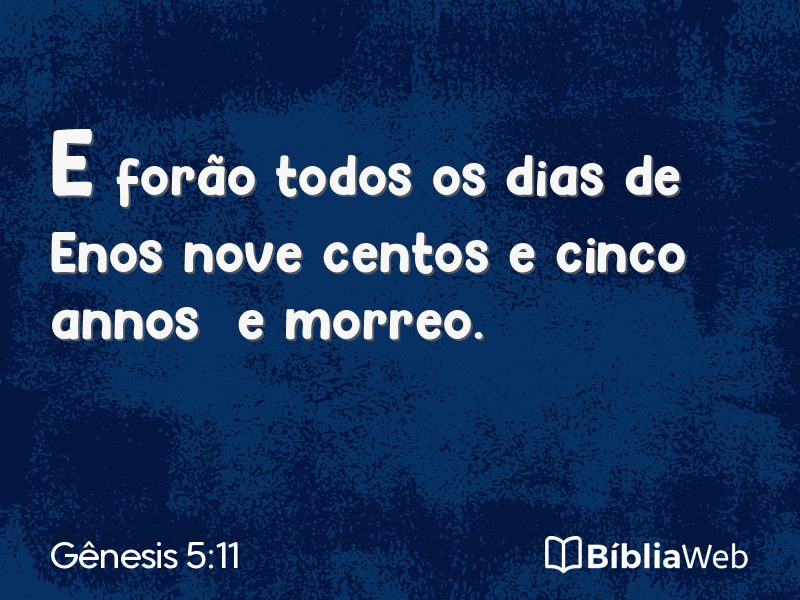 Gênesis 5:11 em imagem para compartilhar