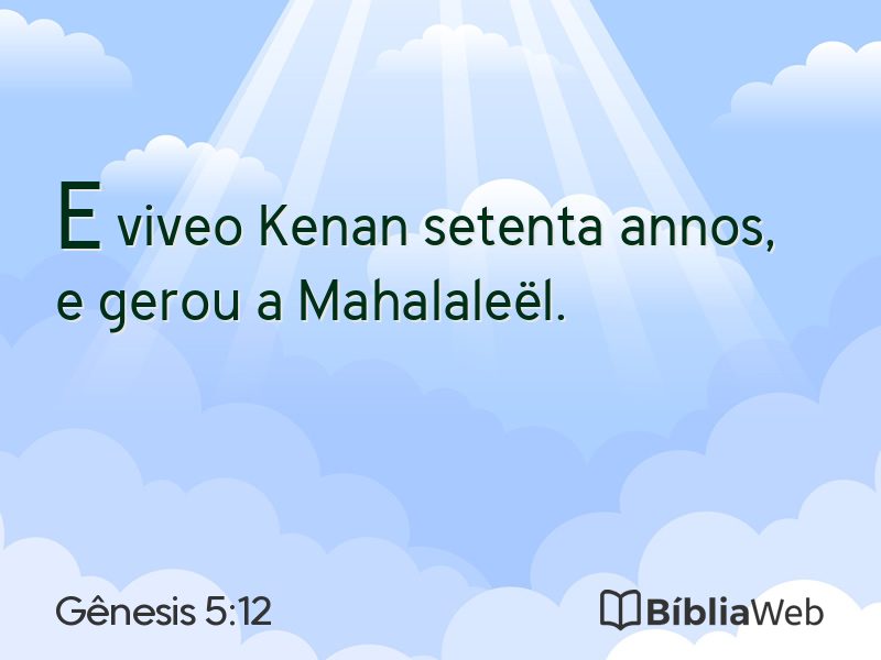 Gênesis 5:12 em imagem para compartilhar