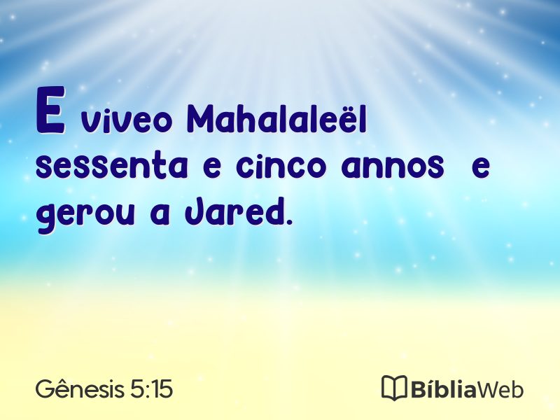 Gênesis 5:15 em imagem para compartilhar