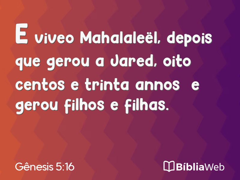 Gênesis 5:16 em imagem para compartilhar