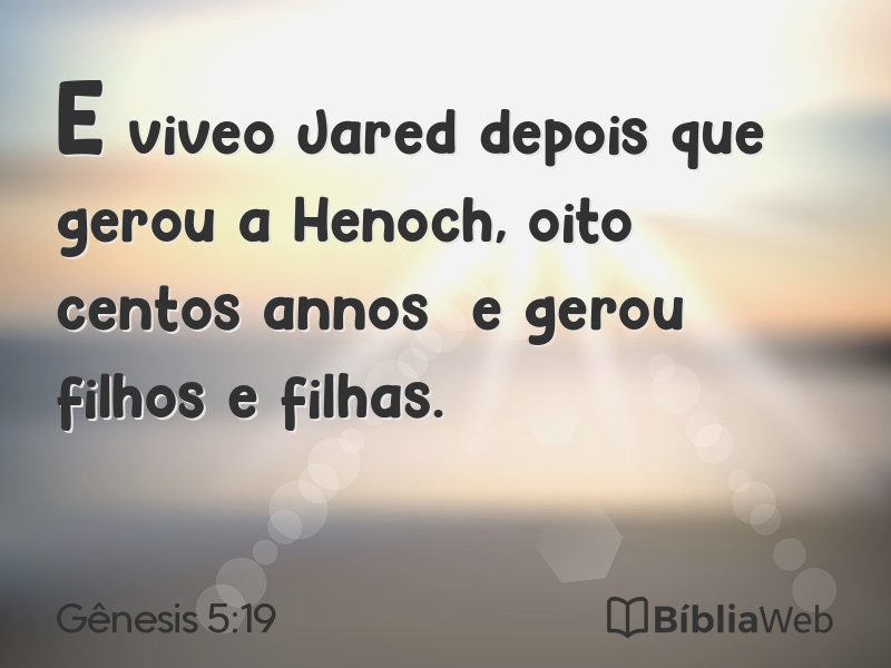 Gênesis 5:19 em imagem para compartilhar