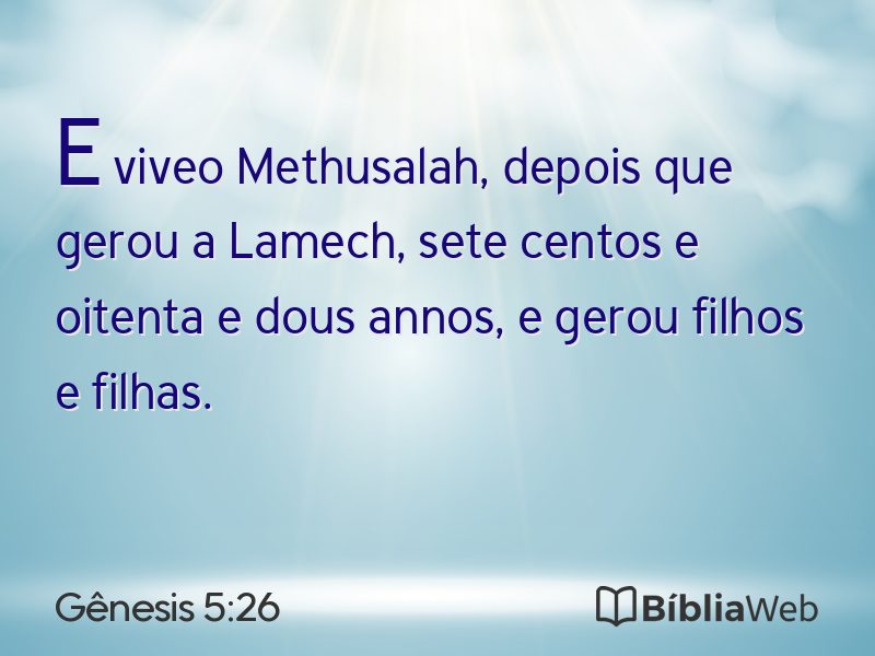 Gênesis 5:26 em imagem para compartilhar