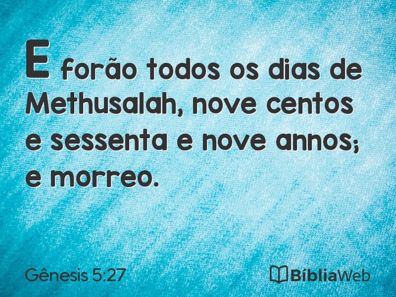 Gênesis 5:27 em imagem para compartilhar