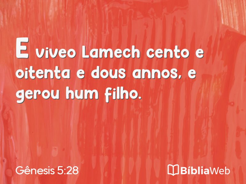 Gênesis 5:28 em imagem para compartilhar