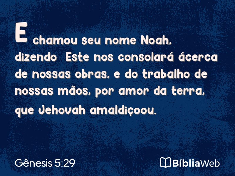 Gênesis 5:29 em imagem para compartilhar
