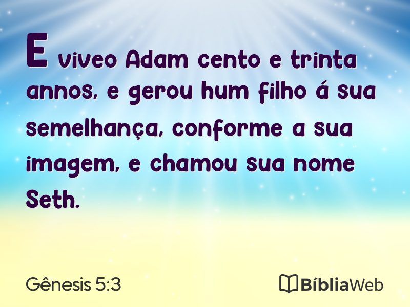 Gênesis 5:3 em imagem para compartilhar