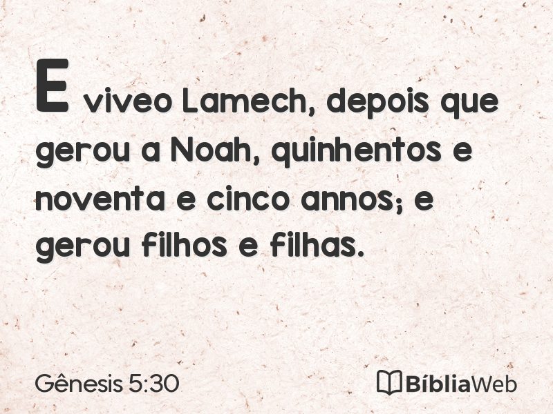 Gênesis 5:30 em imagem para compartilhar