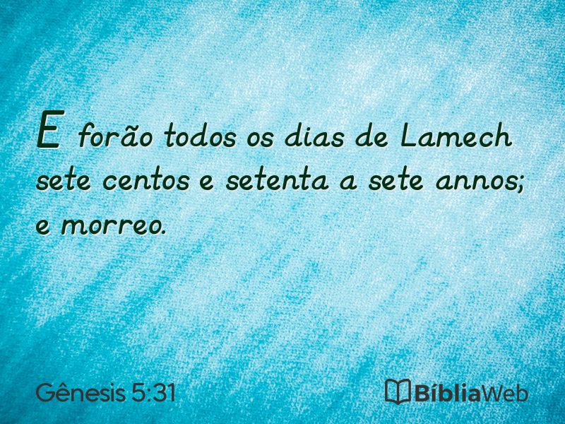 Gênesis 5:31 em imagem para compartilhar