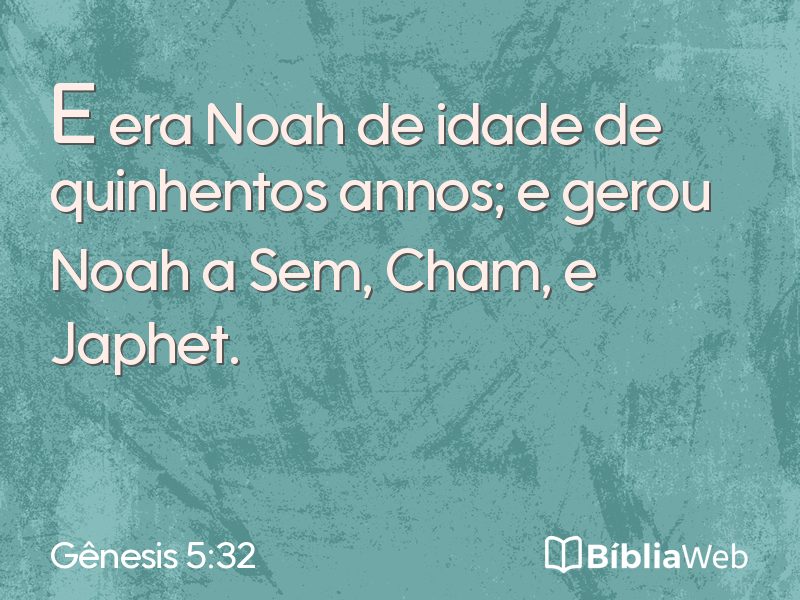 Gênesis 5:32 em imagem para compartilhar