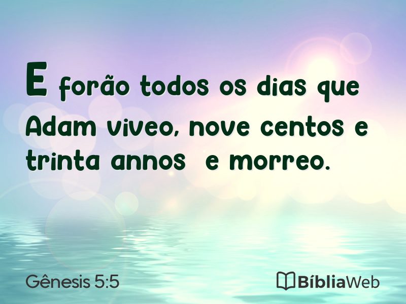 Gênesis 5:5 em imagem para compartilhar