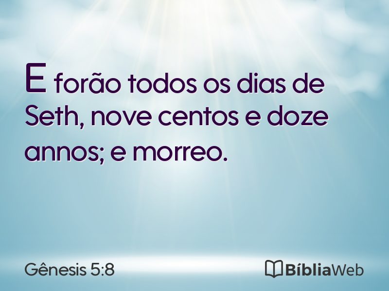 Gênesis 5:8 em imagem para compartilhar