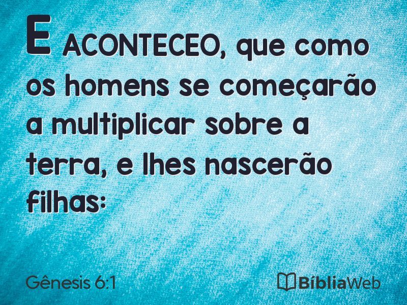 Gênesis 6:1 em imagem para compartilhar