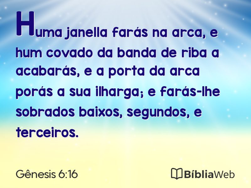 Gênesis 6:16 em imagem para compartilhar