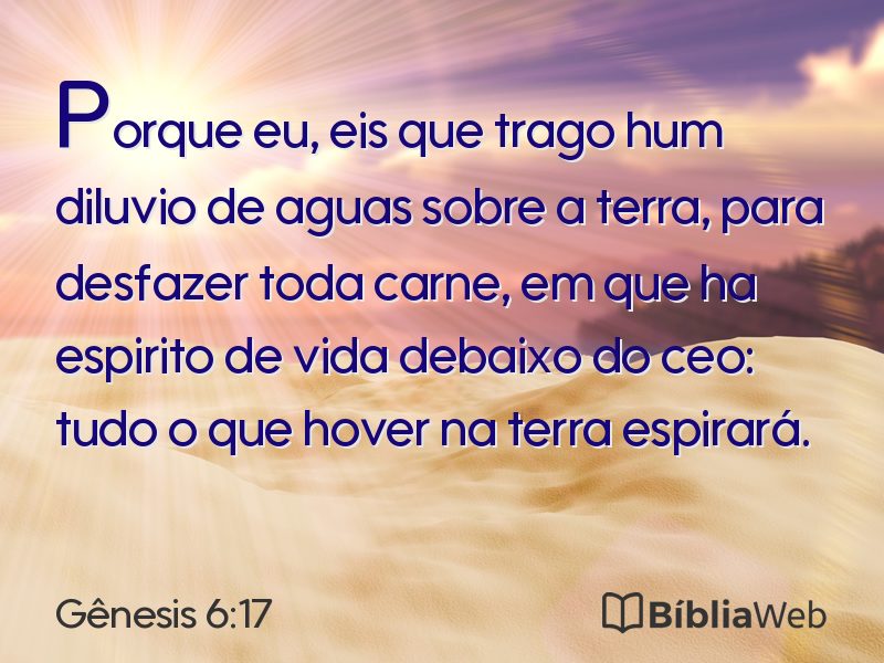 Gênesis 6:17 em imagem para compartilhar
