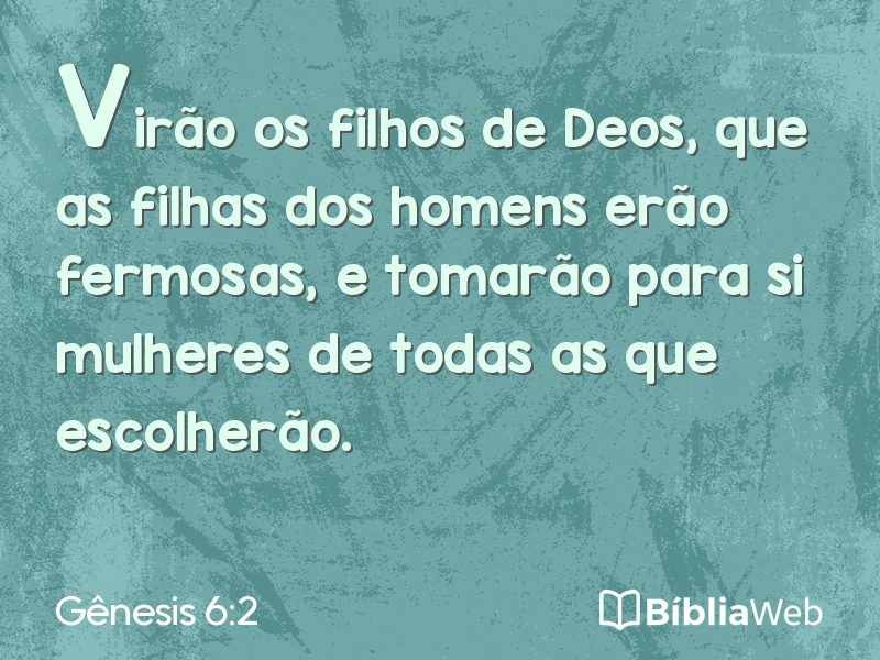 Gênesis 6:2 em imagem para compartilhar
