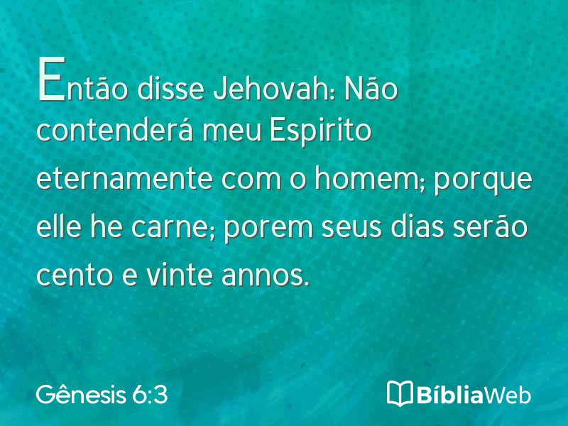 Gênesis 6:3 em imagem para compartilhar