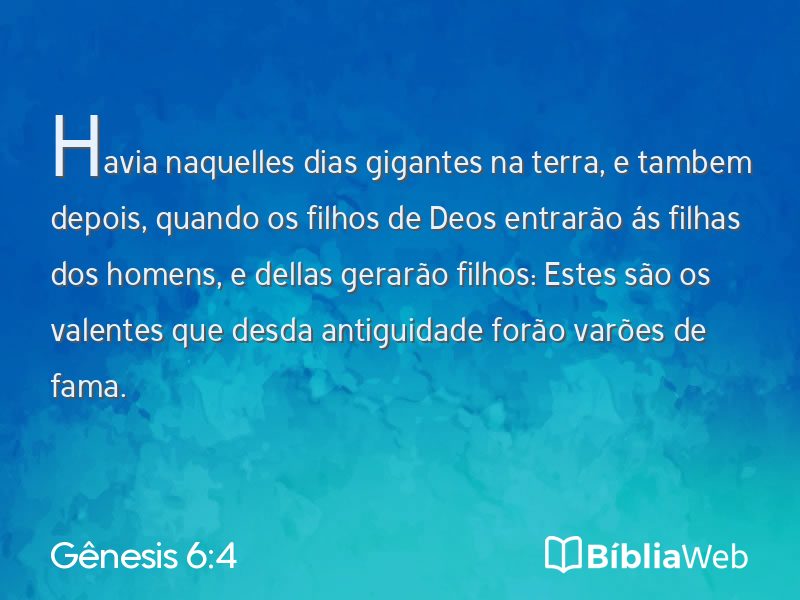 Gênesis 6:4 em imagem para compartilhar