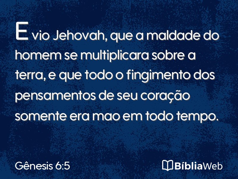 Gênesis 6:5 em imagem para compartilhar