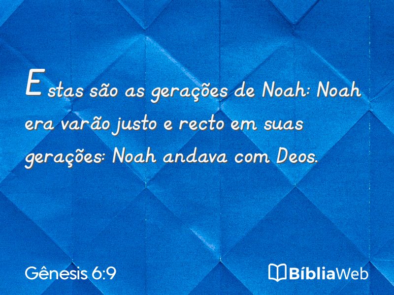 Gênesis 6:9 em imagem para compartilhar