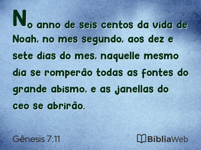 Gênesis 7:11 em imagem para compartilhar