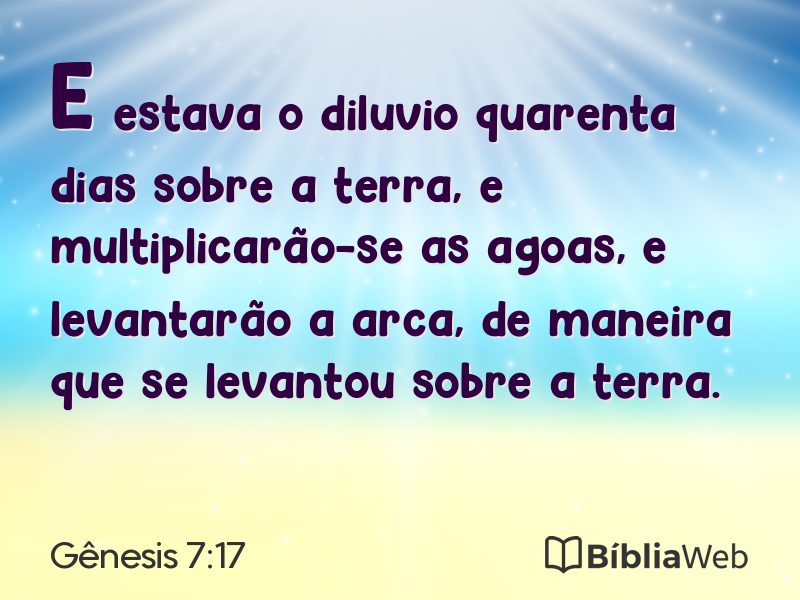 Gênesis 7:17 em imagem para compartilhar