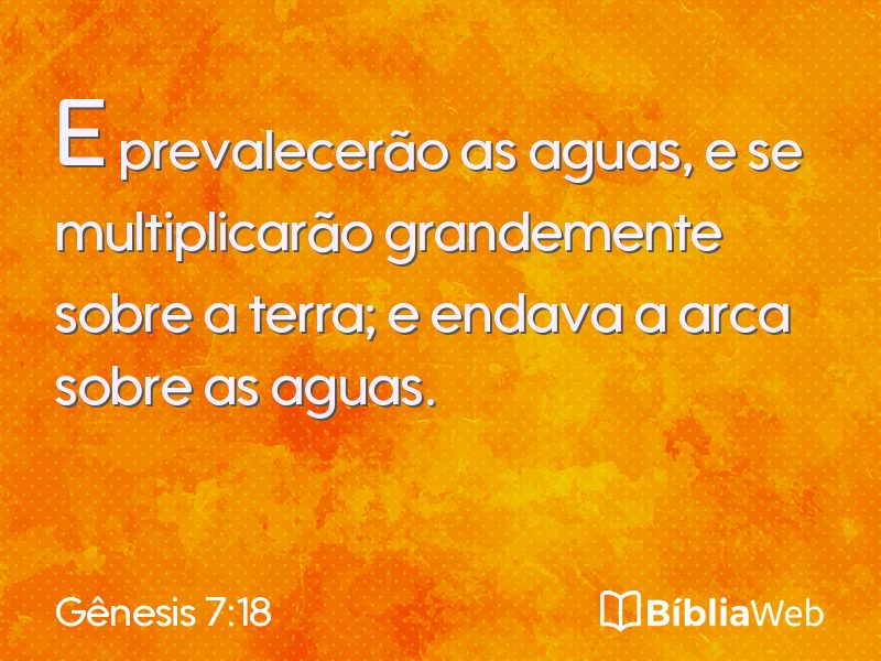 Gênesis 7:18 em imagem para compartilhar