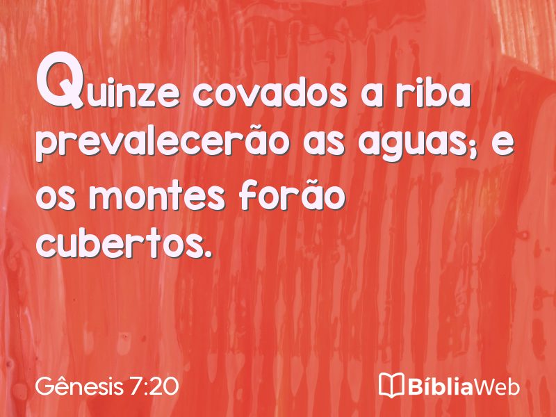 Gênesis 7:20 em imagem para compartilhar