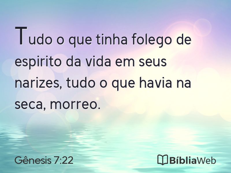 Gênesis 7:22 em imagem para compartilhar