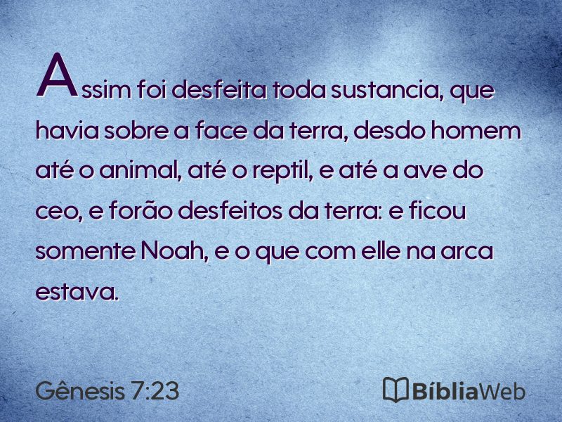 Gênesis 7:23 em imagem para compartilhar
