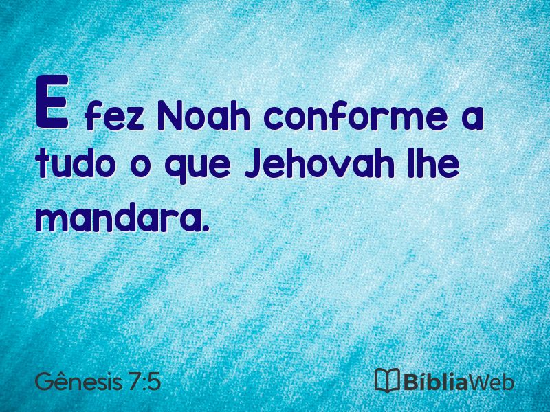 Gênesis 7:5 em imagem para compartilhar