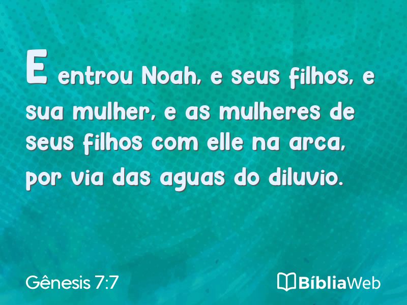 Gênesis 7:7 em imagem para compartilhar