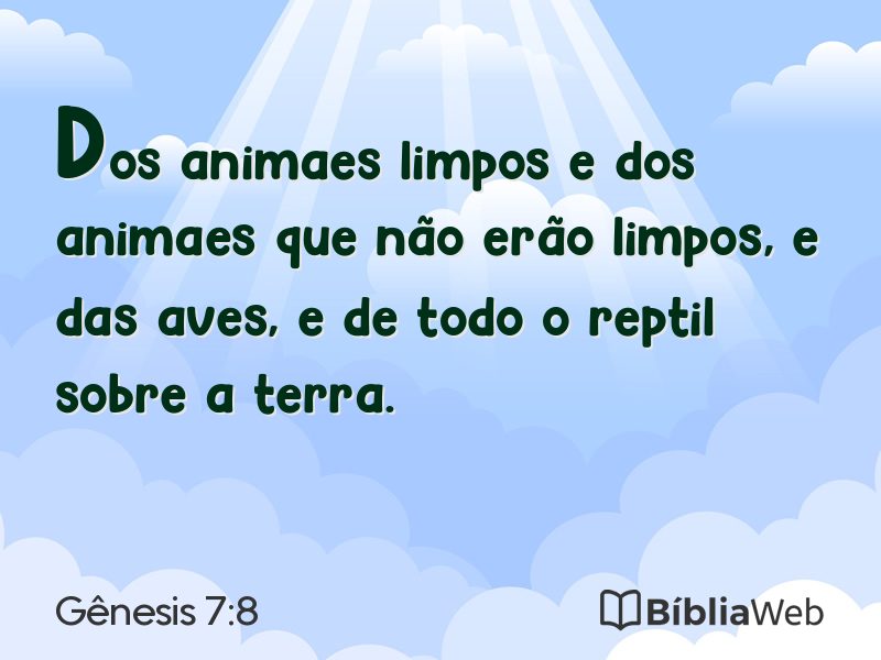 Gênesis 7:8 em imagem para compartilhar