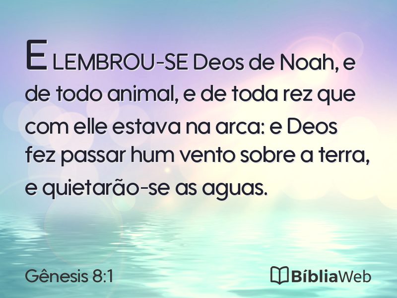 Gênesis 8:1 em imagem para compartilhar