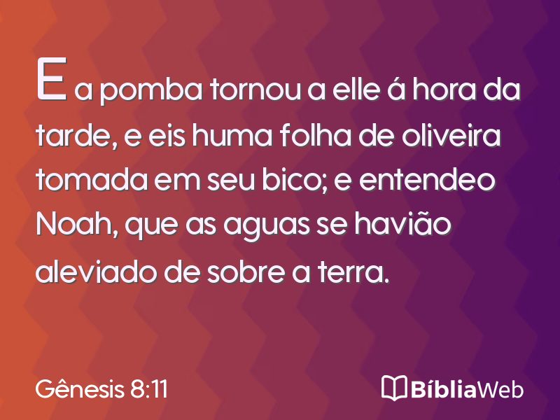 Gênesis 8:11 em imagem para compartilhar
