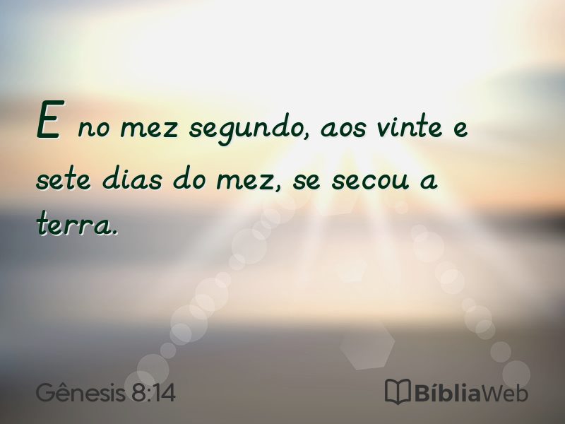 Gênesis 8:14 em imagem para compartilhar