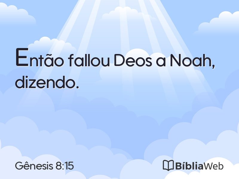 Gênesis 8:15 em imagem para compartilhar