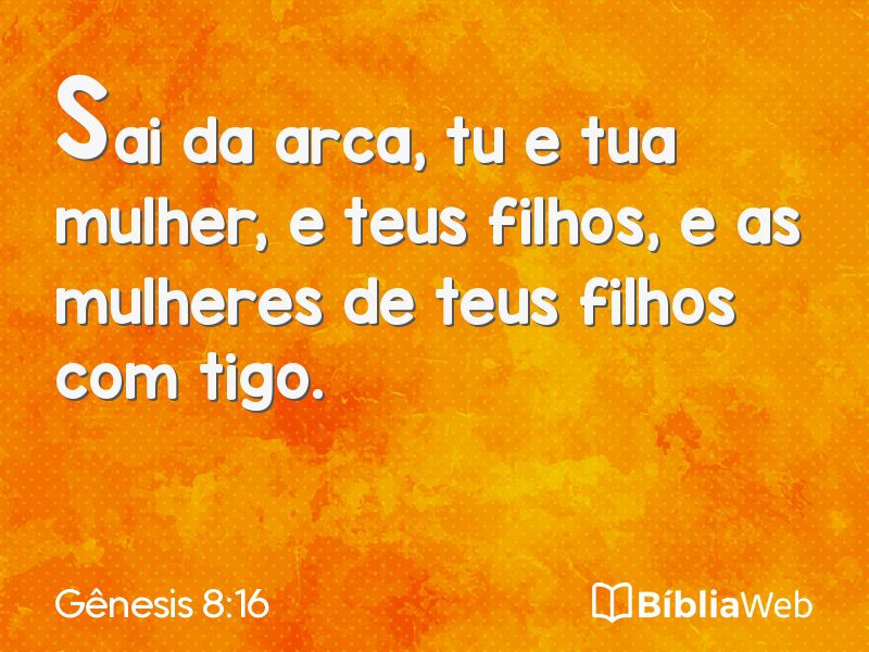 Gênesis 8:16 em imagem para compartilhar