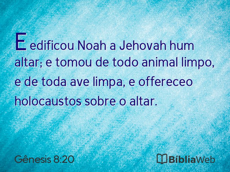 Gênesis 8:20 em imagem para compartilhar